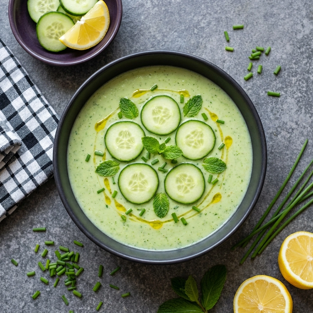 Refreshing Cold Cucumber Soup with Fresh Herbs | Easy Healthy Summer Soup Recipe