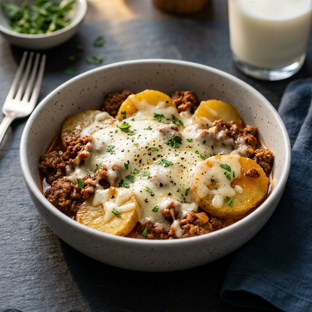 The Only Slow Cooker Beef and Potato Casserole You'll Ever Need | Easy Comfort Food