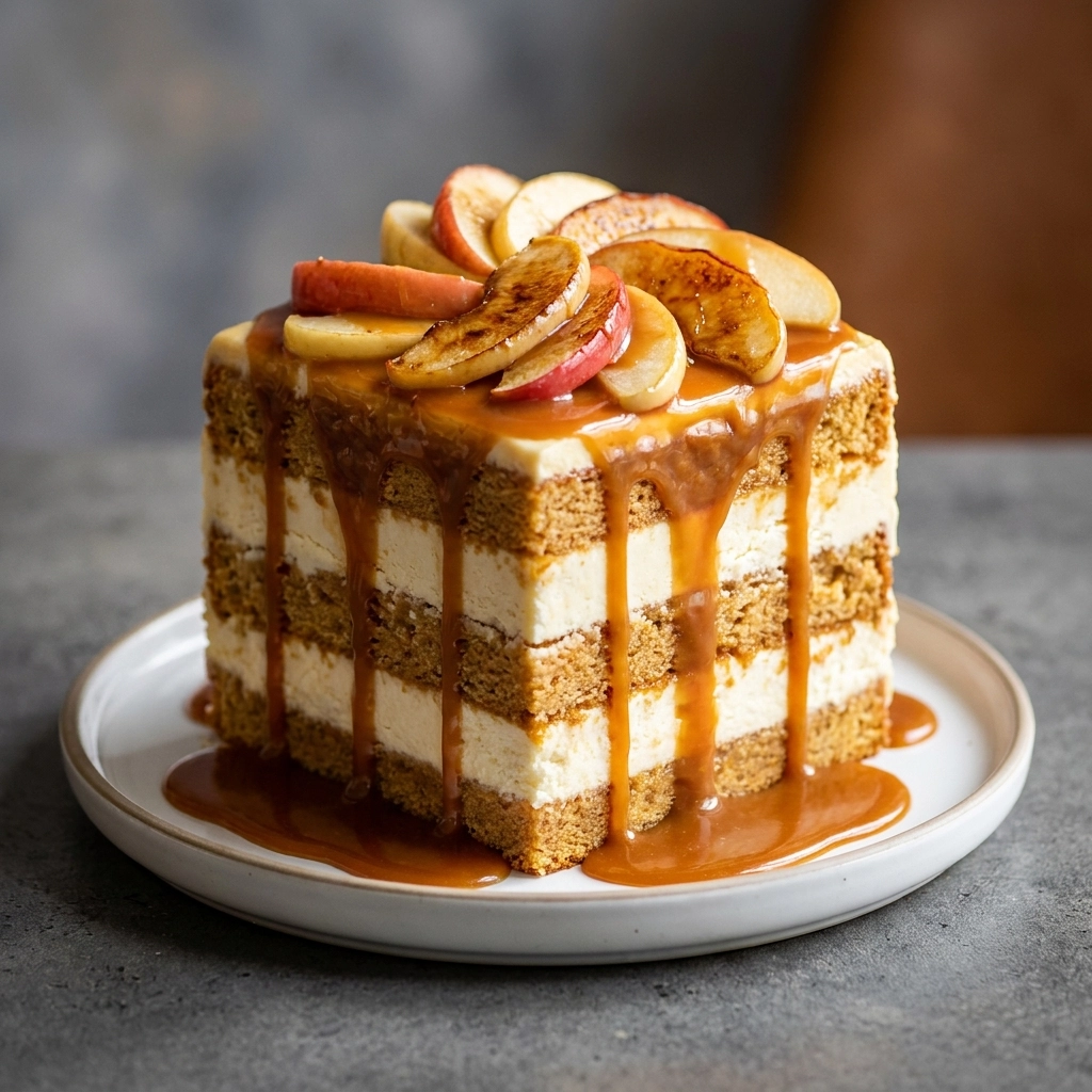 Decadent Caramel Apple Cheesecake Cake Recipe | Fall Dessert Idea