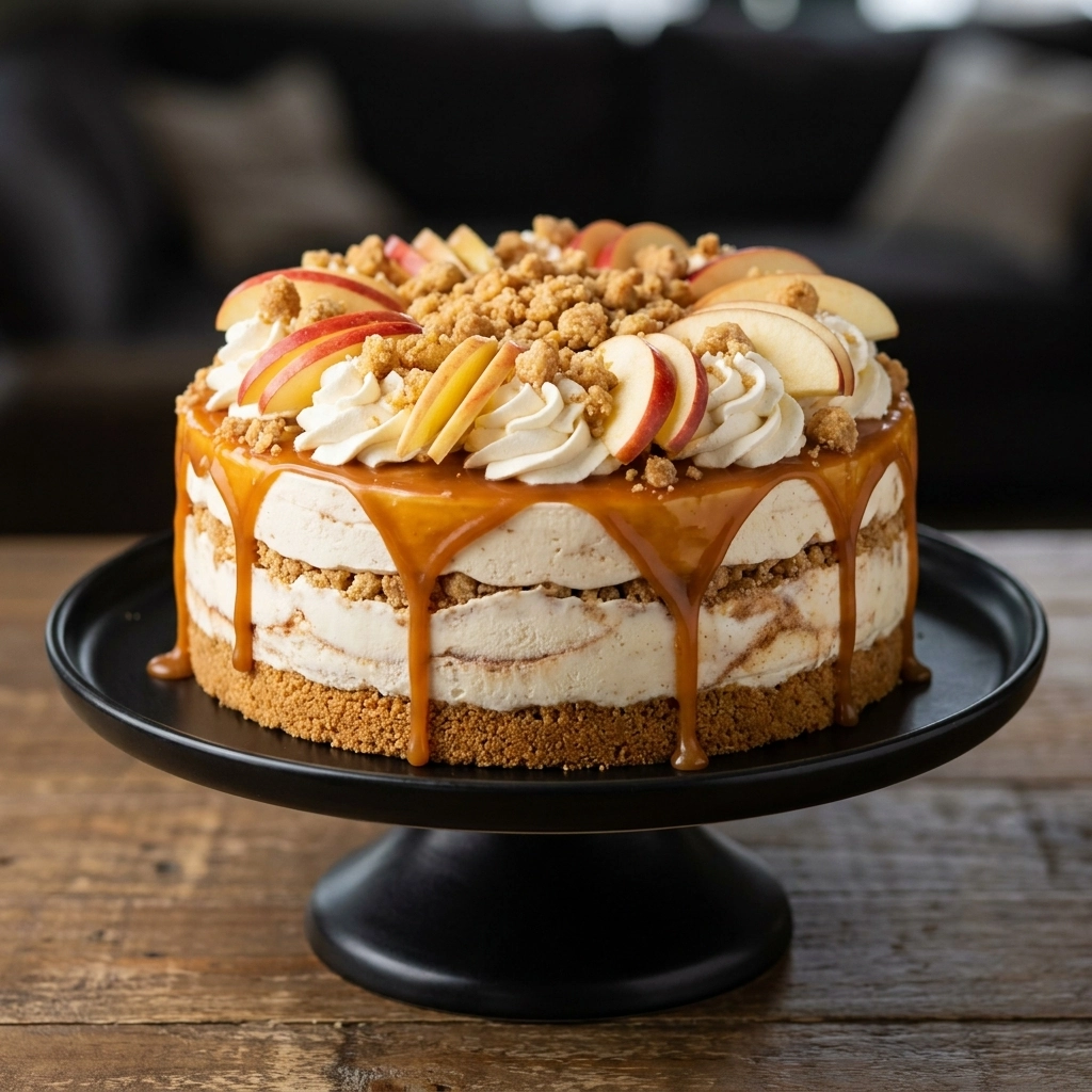Apple Crumble Ice Cream Cake: A Masterclass in Autumnal Textures | Fall Dessert Idea