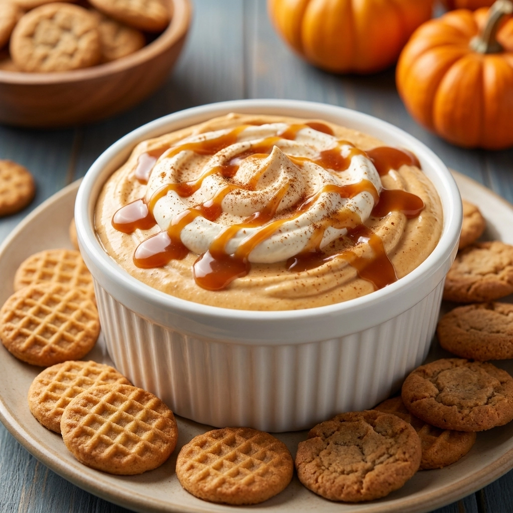 Irresistible Easy Caramel Pumpkin Pie Cheesecake Dip | Fall Dessert Appetizer