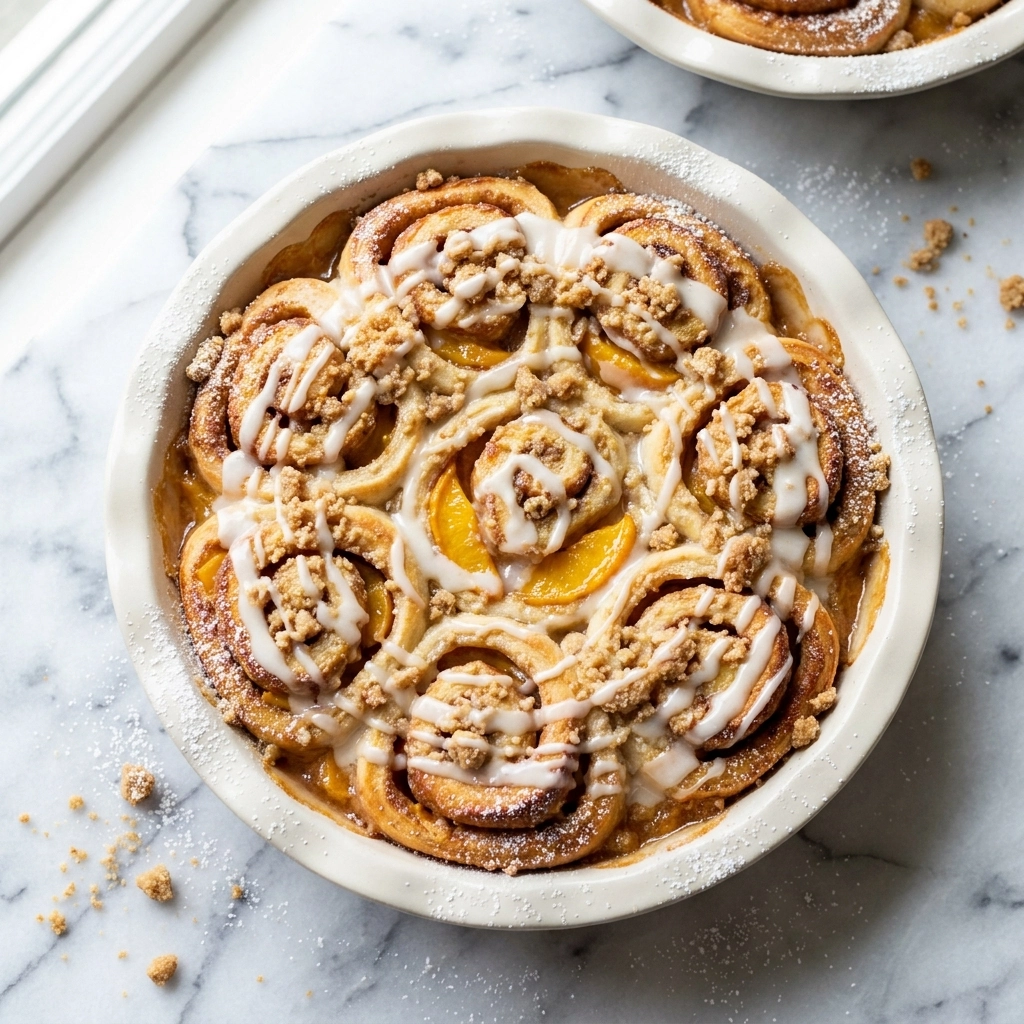 Peach Cinnamon Rolls Cobbler: A Fusion of Comfort and Sweetness | Easy Dessert Recipe