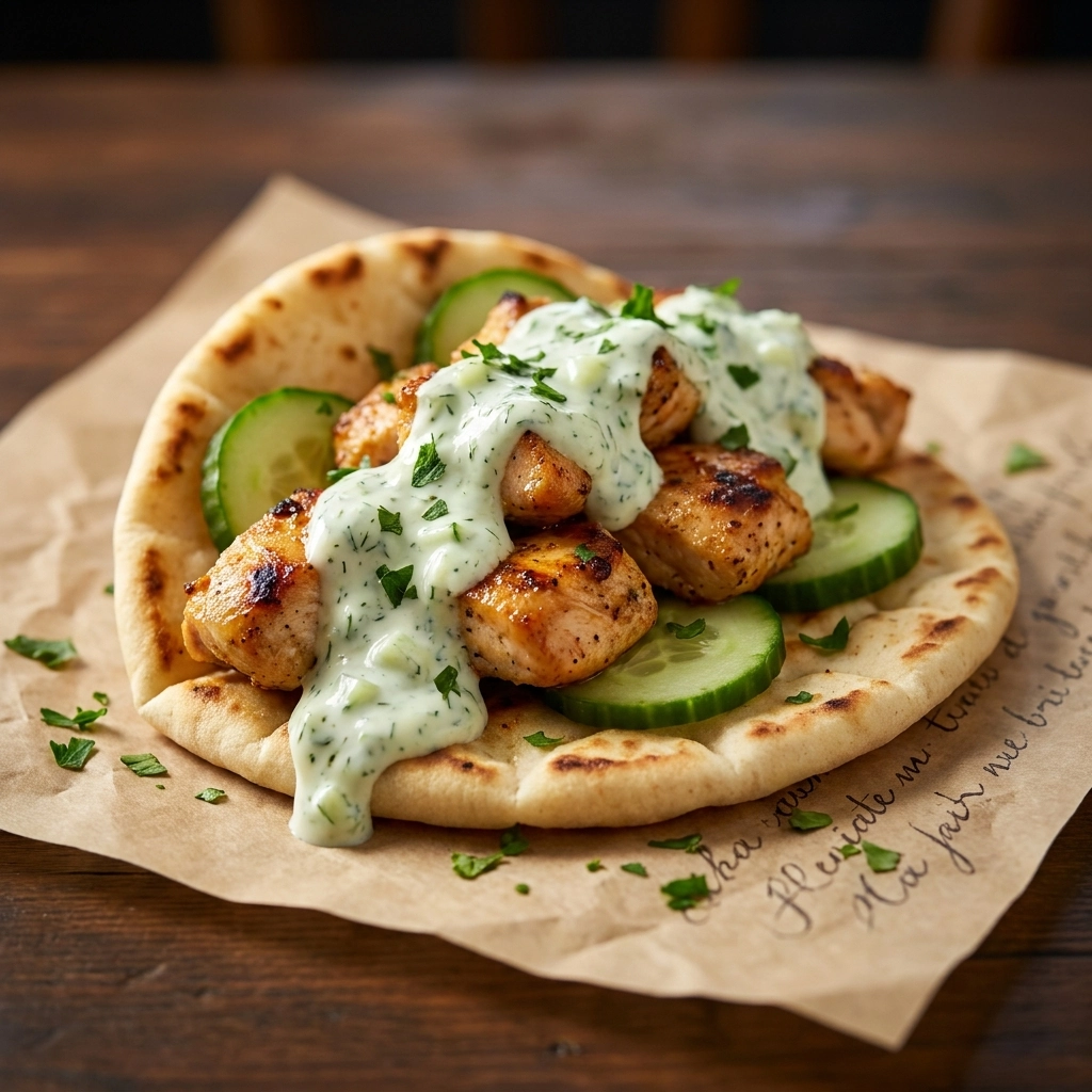 Authentic Greek Chicken Gyros with Creamy Cucumber Tzatziki | Easy Greek Dinner Ideas