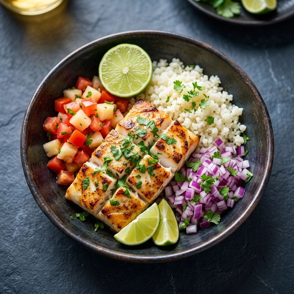 Zesty Low-Carb Fish Taco Bowls: A Fresh Flavor Explosion! | Healthy Keto Dinner Idea