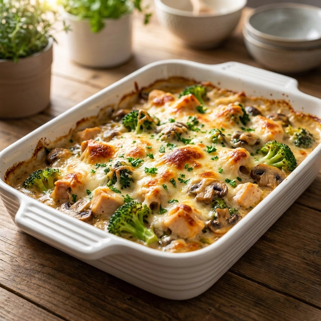Easy Low-Carb Chicken Casserole – A Comforting, Healthy Dinner You’ll Want on Repeat | Keto Chicken Bake