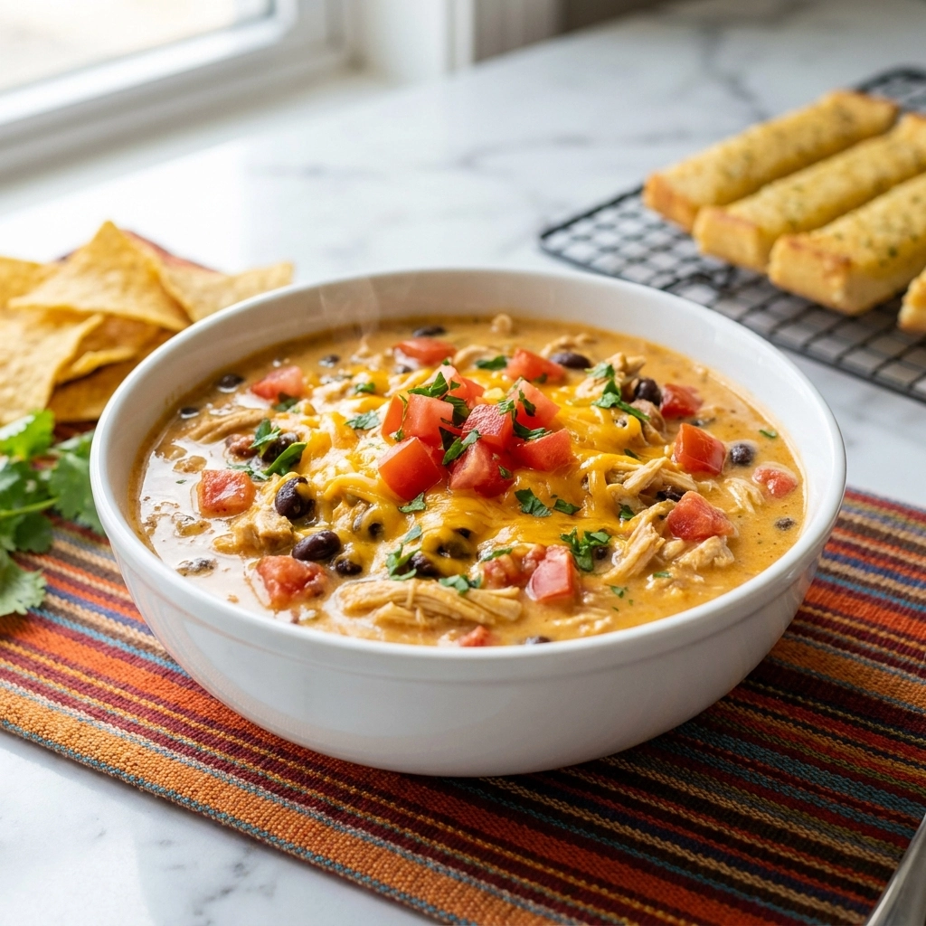 Slow Cooker Cream Cheese Crack Chicken Chili Recipe | Easy Comfort Food Dinner