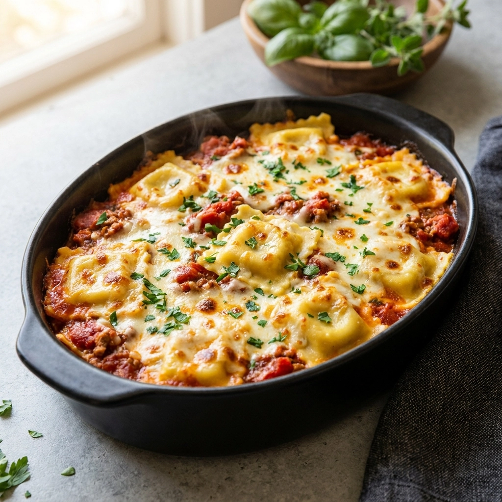 Irresistible Slow Cooker Ravioli Lasagna Recipe Delight | Easy Crock Pot Pasta Bake