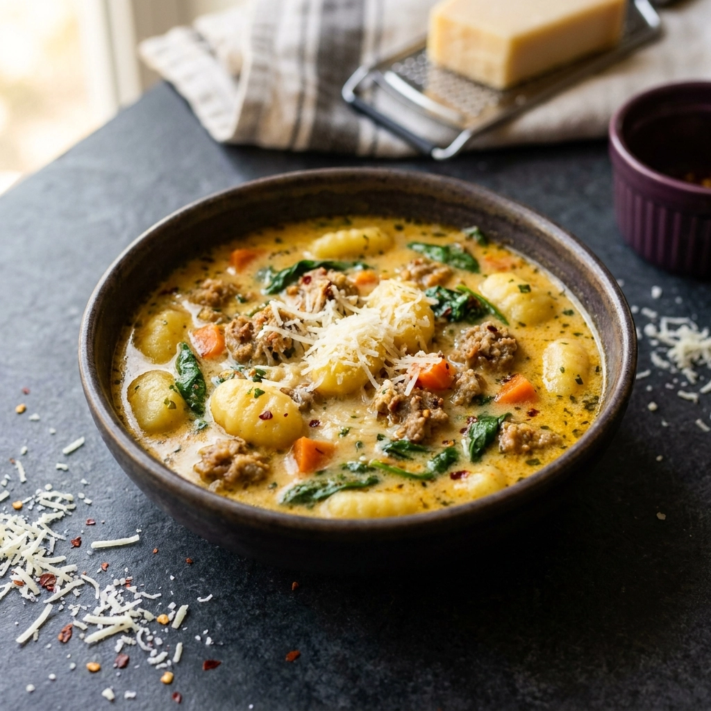 Creamy Italian Sausage Gnocchi Soup: A Hearty Comfort Classic | Easy Dinner Recipe