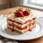 Strawberry Cheesecake Lasagna | Easy No Bake Strawberry Dessert Recipe
