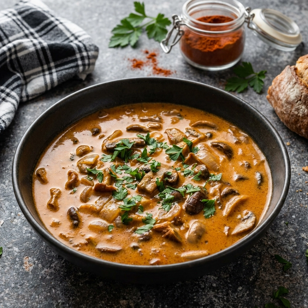 Creamy Hungarian Mushroom Soup | Easy Comfort Food Recipe for Cold Weather