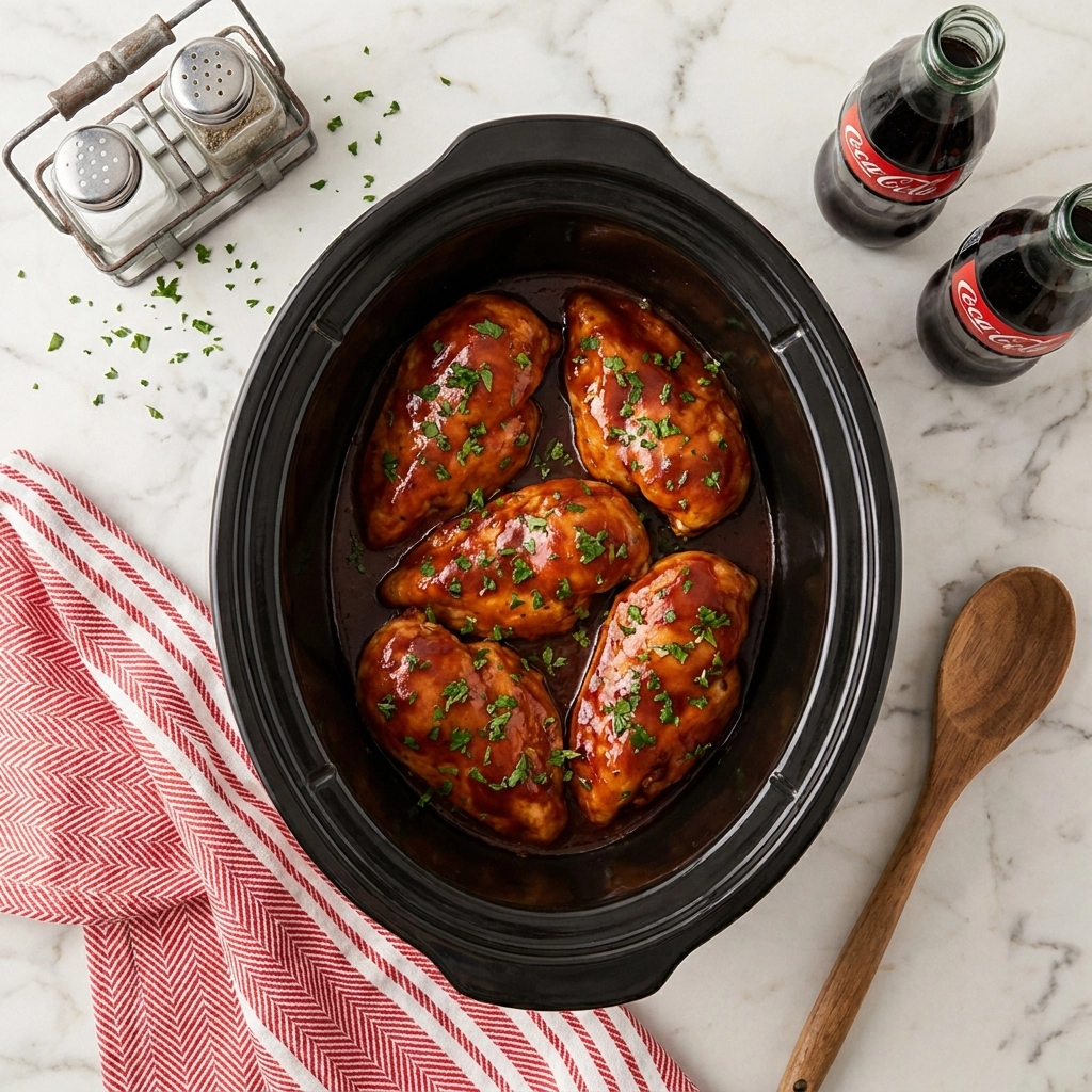 Slow Cooker Coca Cola Chicken | Easy Sticky Coca Cola Chicken Recipe