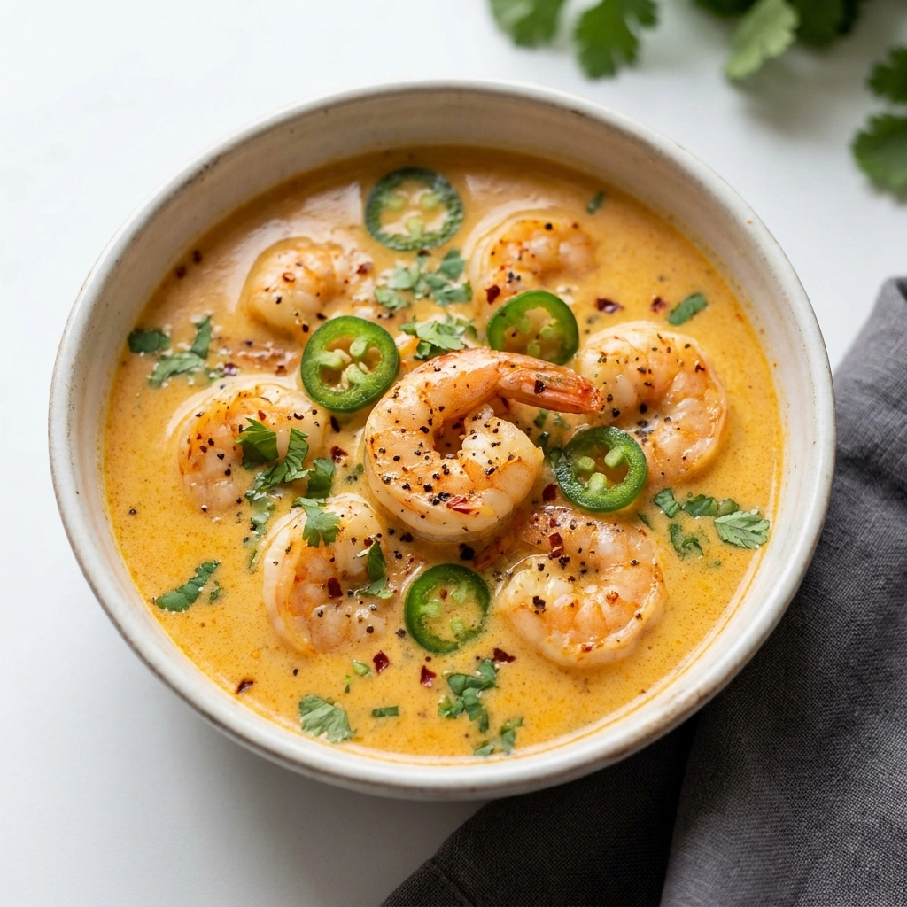 Creamy Spicy Jalapeño Shrimp Soup Recipe | Easy Spicy Seafood Soup
