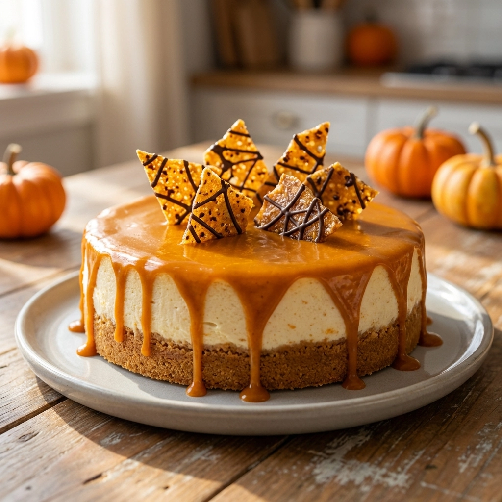 Adorable Pumpkin Patch Cheesecake – Fall Dessert Delight | Easy Pumpkin Dessert