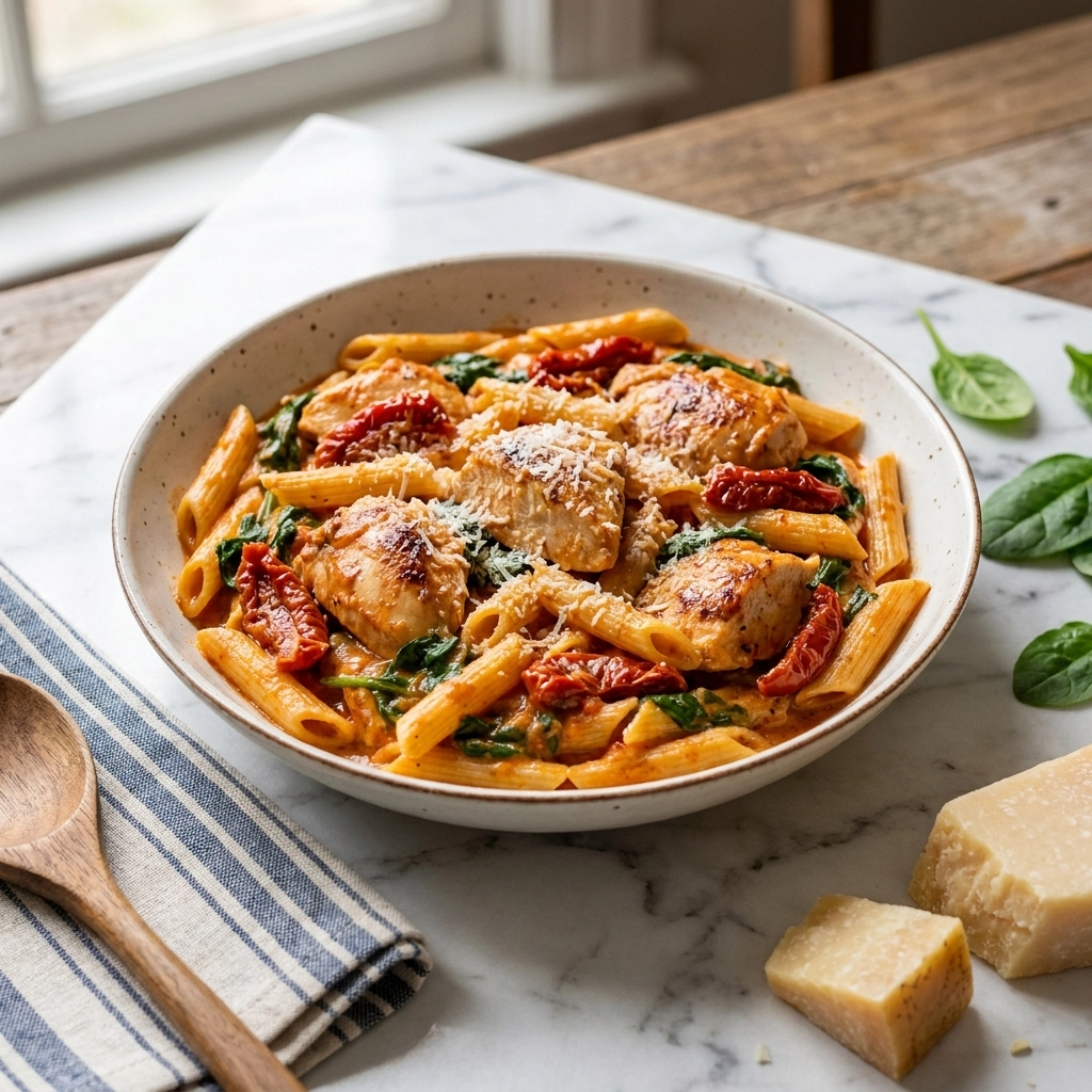 Creamy Slow Cooker Tuscan Chicken | Easy Crockpot Dinner Recipe
