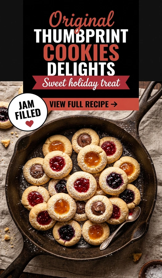 Golden brown thumbprint cookies on a cooling rack, each with a dollop of vibrant red raspberry jam in center.