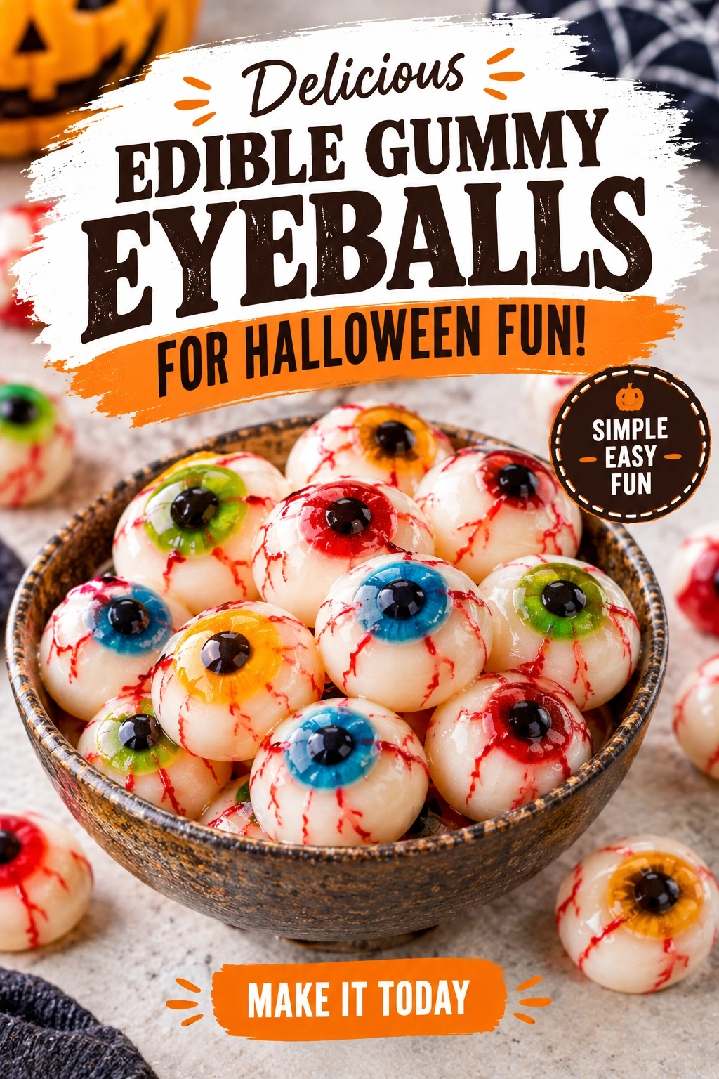 Delicious Edible Gummy Eyeballs for Halloween Fun! | Spooky Halloween Candy Recipe recipe