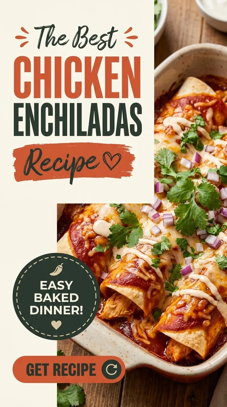 Cheesy Chicken Enchiladas with Red Sauce | Easy Mexican Dinner Ideas recipe