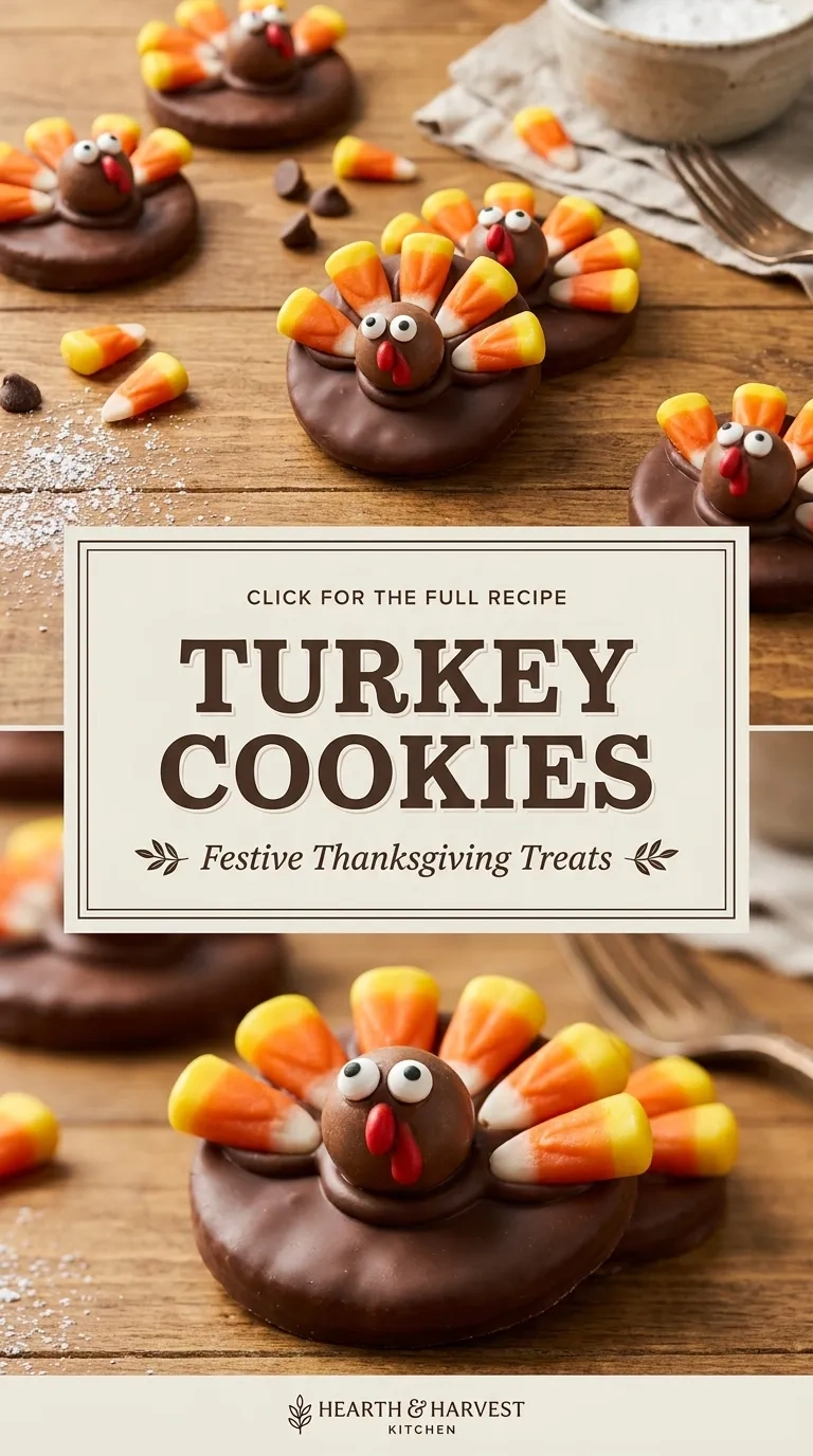 Adorable Turkey-Shaped Thanksgiving Cookies | Cute Fall Dessert Ideas recipe