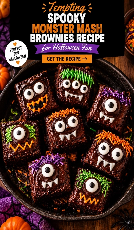 Tempting Spooky Monster Mash Brownies Recipe for Halloween Fun | Easy Halloween Treats recipe