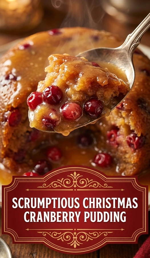 Scrumptious Christmas Cranberry Pudding with Butter Sauce | Holiday Dessert Recipe recipe