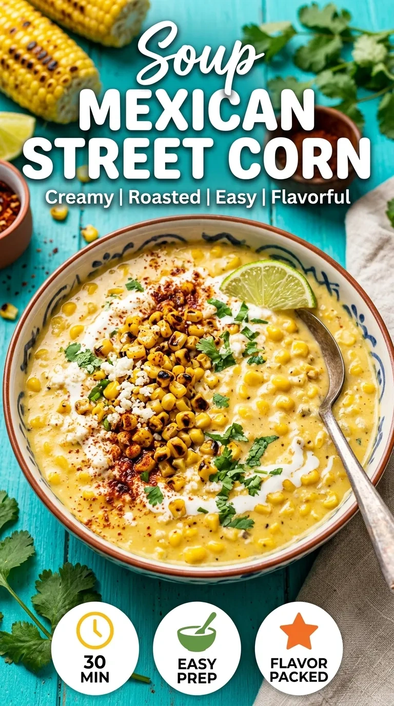 Mexican Street Corn Soup: A Flavorful Comfort Dish | Easy Elote Soup Recipe recipe