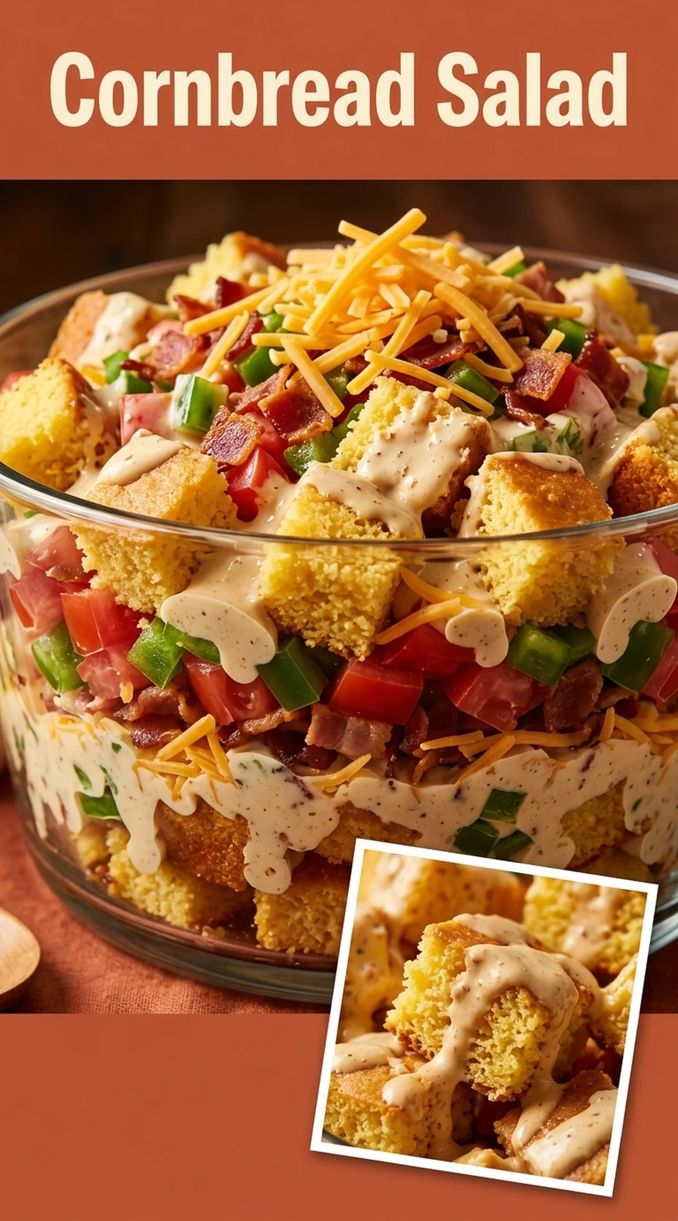 Cornbread Salad Recipe without Beans | Easy Summer Side Dish Idea recipe