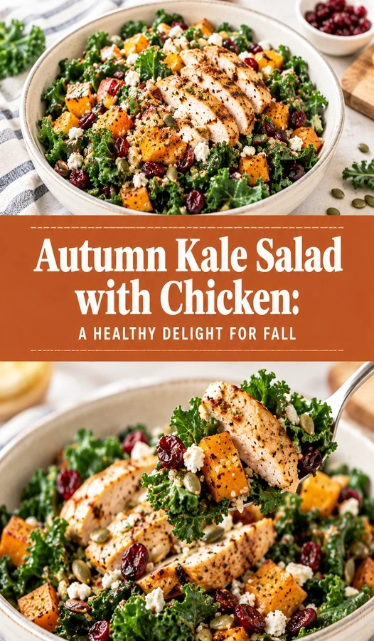 Autumn Kale Salad with Chicken: A Healthy Delight for Fall | Healthy Fall Salads recipe