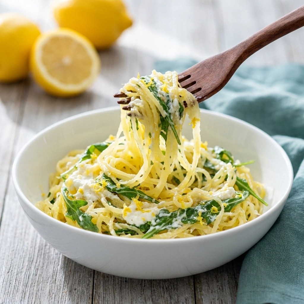 Baked Spaghetti Squash with Goat Cheese and Arugula | Healthy Fall Dinner Idea recipe