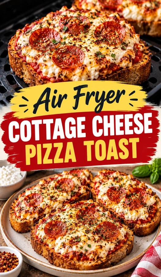 Air Fryer Cottage Cheese Pizza Toast: A Delicious Delight | High Protein Snack recipe