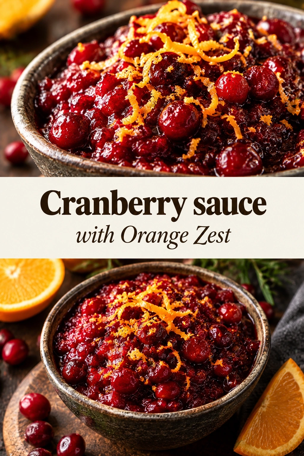 Cranberry Sauce with Orange Zest | Easy Homemade Holiday Side Dish Recipe recipe