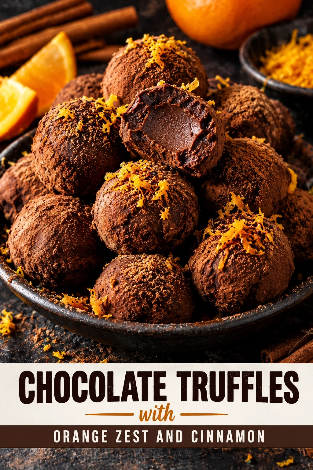 Chocolate Truffles with Orange Zest and Cinnamon | Easy Homemade Truffles Recipe recipe