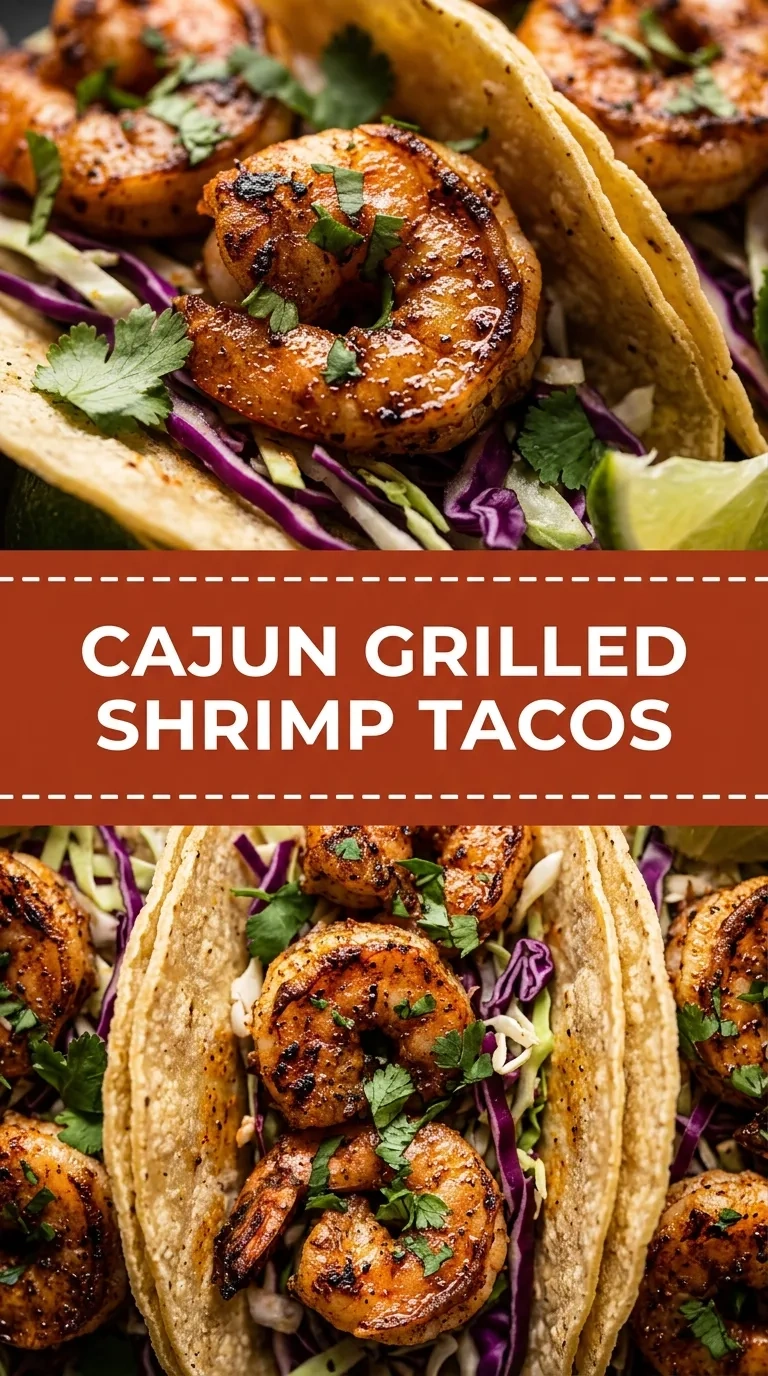 Cajun Grilled Shrimp Tacos with Zesty Slaw | Easy Summer Dinner Ideas recipe