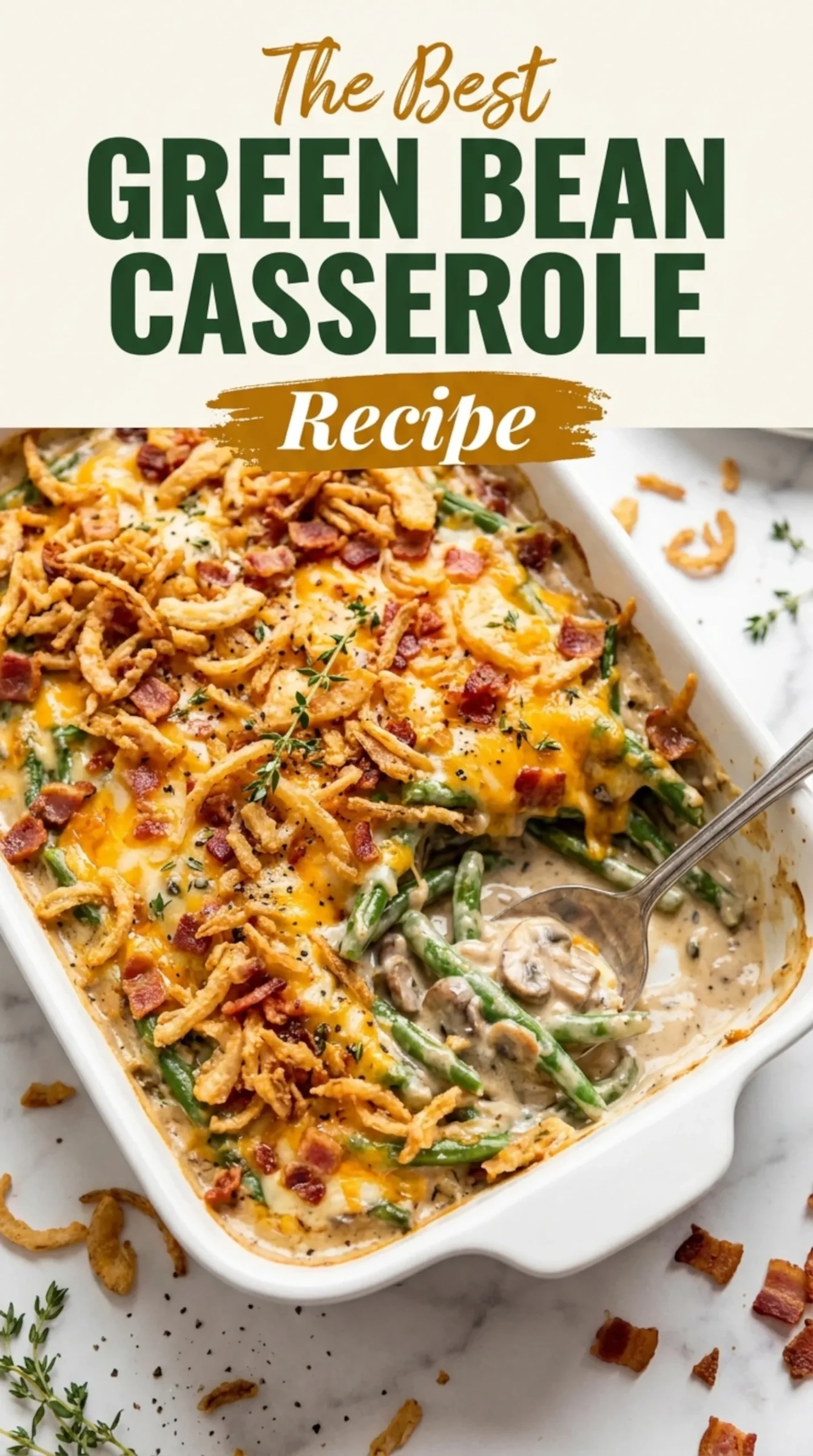 Irresistible Cheddar Bay Green Bean Casserole Recipe | Easy Holiday Side Dish recipe