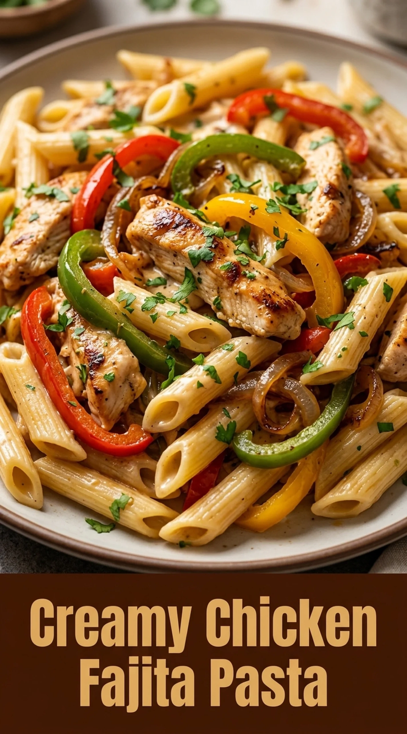 Easiest Ever Creamy Chicken Fajita Pasta | Quick Weeknight Dinner Ideas recipe