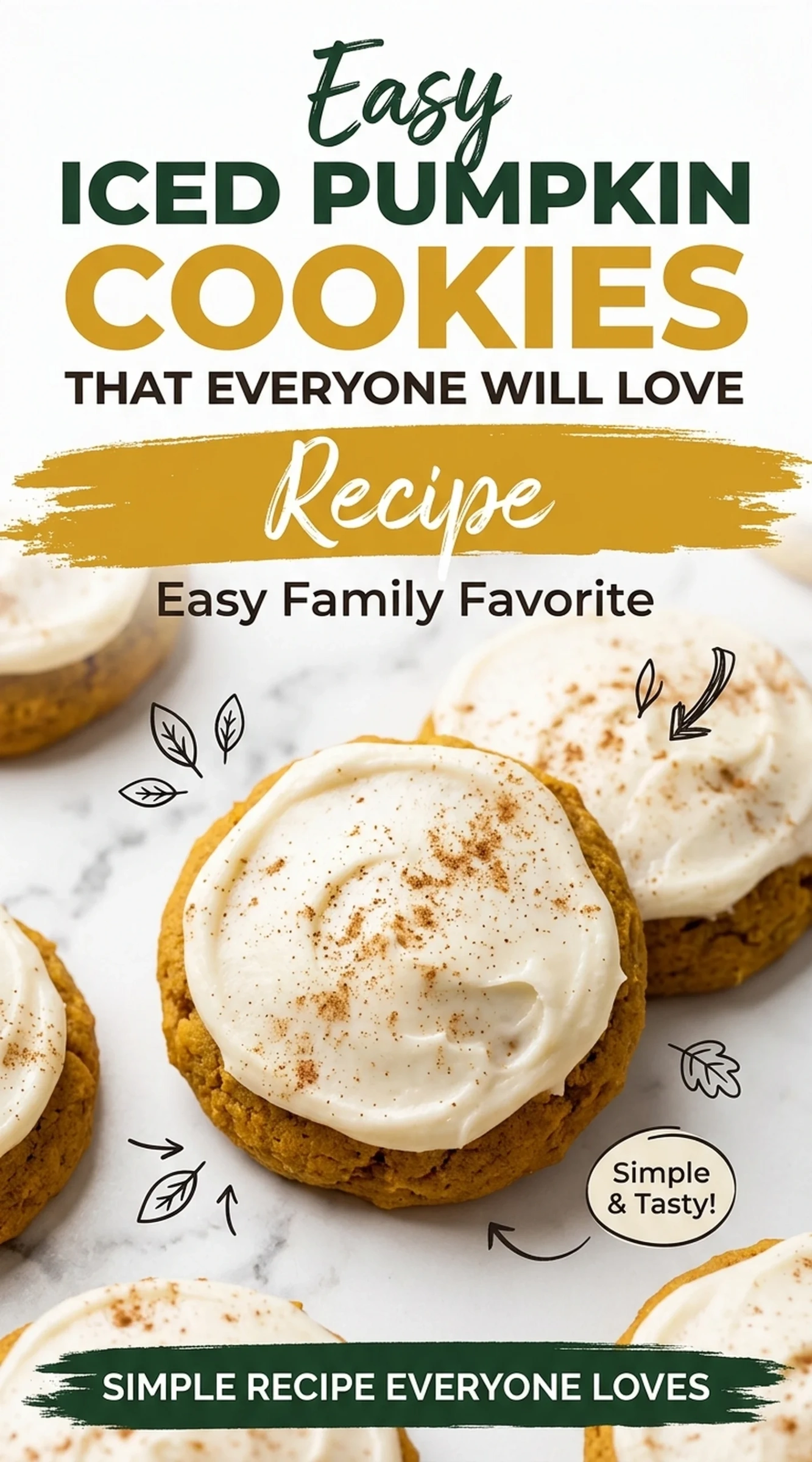 Iced Pumpkin Cookies That Everyone Will Love | Easy Fall Dessert Recipes recipe