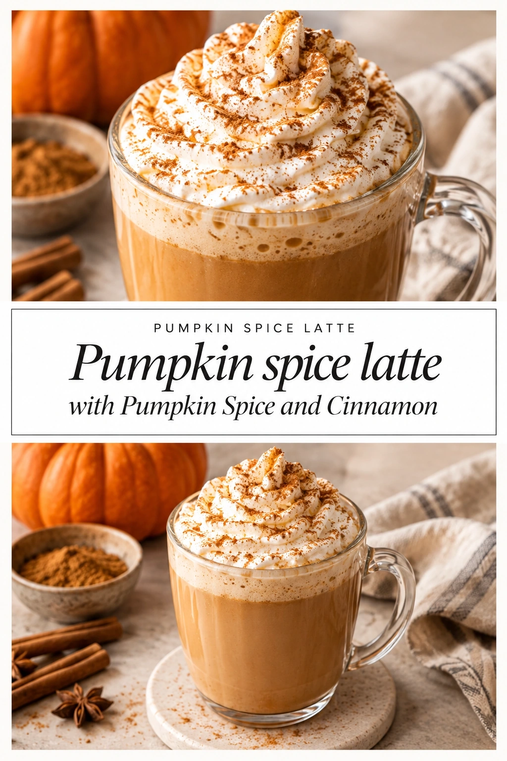Homemade Pumpkin Spice Latte with Cinnamon | Easy Fall Coffee Recipe recipe