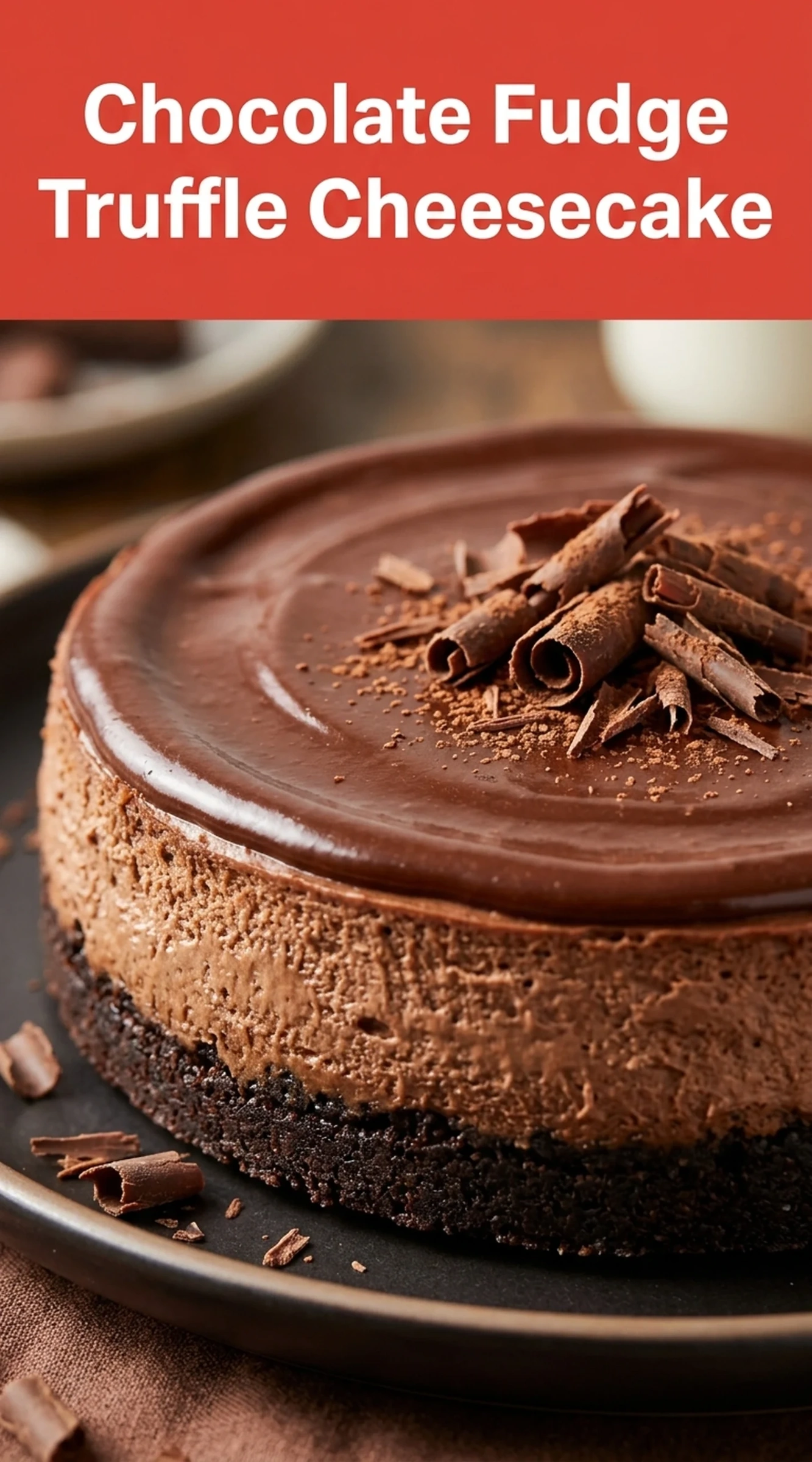 Indulge in the Best Chocolate Fudge Truffle Cheesecake | Decadent Dessert Recipe recipe